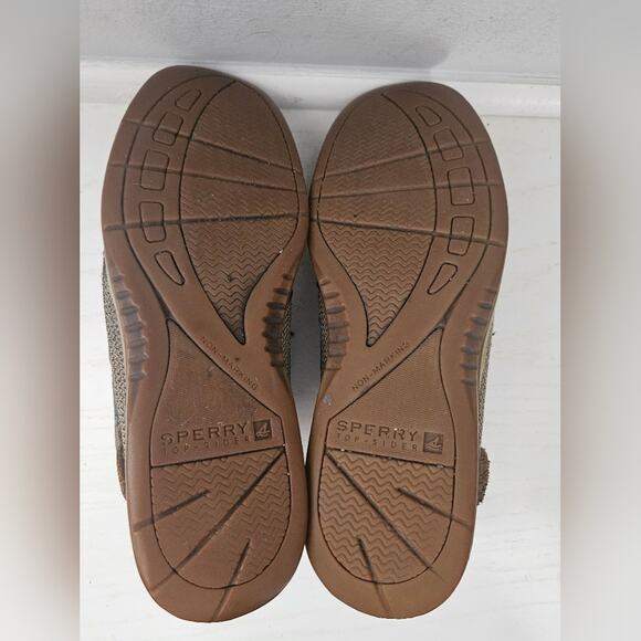 Sperry Top-Sider kids Lace Up Boots Shoes Size 5.5M Navy‎ and Brown Leather - Picture 9 of 13